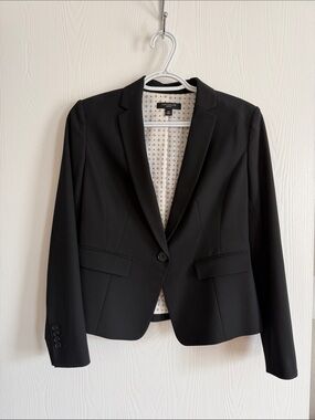 Ann Taylor Black Single-Button Tailored Blazer